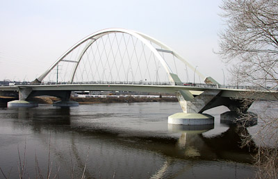 Lowry Bridge with Bike Path over Mississippi River