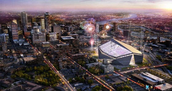 New Vikings Stadium Downtown Plan, courtesy Minnesota Vikings®